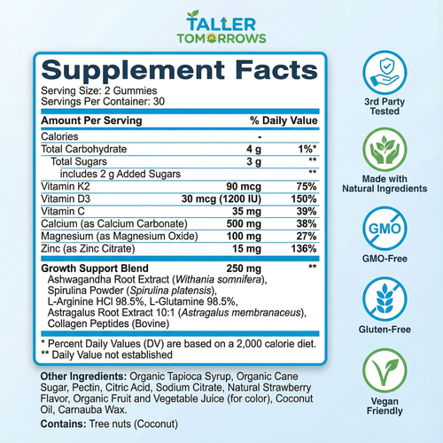 TALLER TOMORROWS - Height Growth Support Gummies